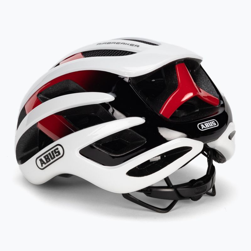 ABUS AirBreaker dviratininko šalmas baltas/raudonas 4