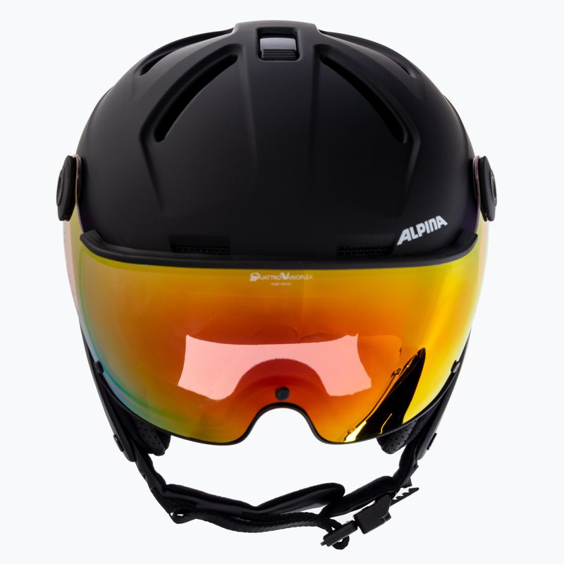 Alpina Attelas Visor QVM slidinėjimo šalmas juodas matinis 2