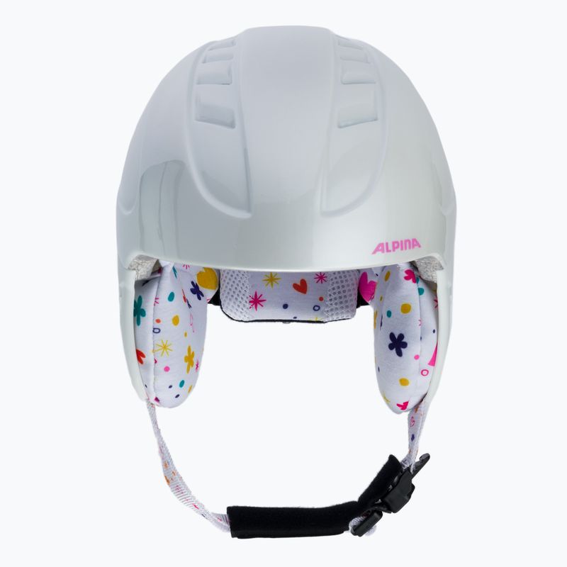 Alpina Carat baltas/deco vaikiškas slidinėjimo šalmas 2
