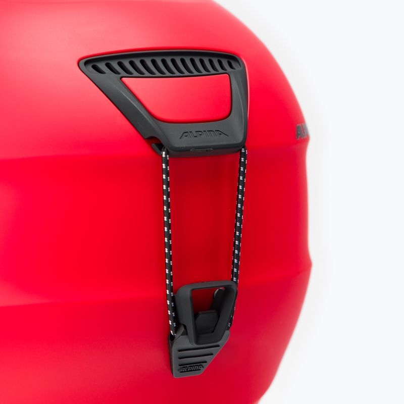 Alpina Grand Red raudonas matinis slidinėjimo šalmas 7