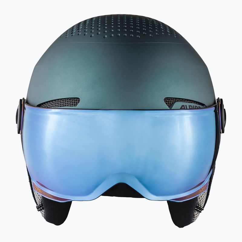 Alpina Arber Visor Q Lite slidinėjimo šalmas benzininis/žalias matinis 11