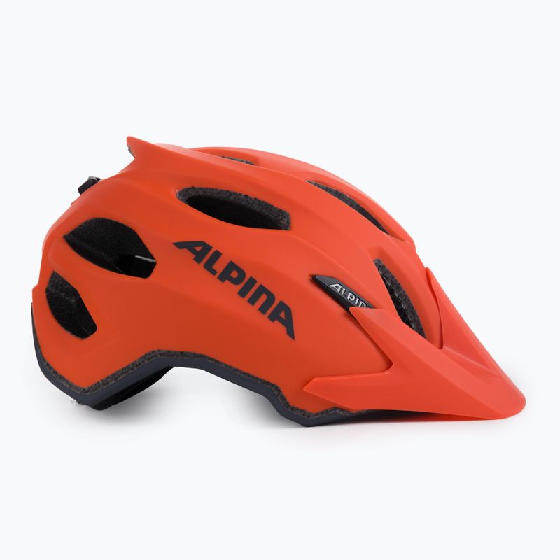 Alpina vaikiškas dviratininko šalmas Carapax moliūgų oranžinis matinis 3