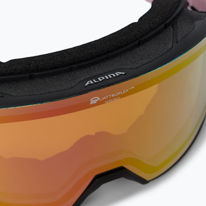 Alpina Nakiska Q-Lite juodi/rožiniai matiniai/rožiniai slidinėjimo akiniai 5