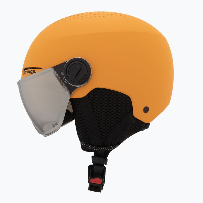 Vaikiškas slidinėjimo šalmas Alpina Zupo Visor Q-Lite burned/ yellow matt 3