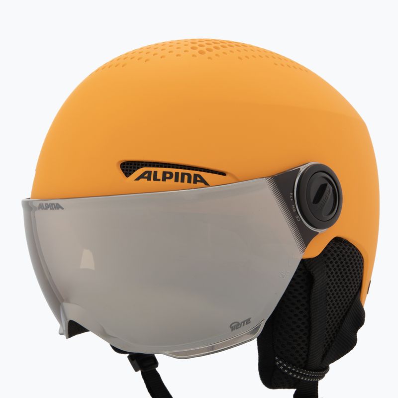 Vaikiškas slidinėjimo šalmas Alpina Zupo Visor Q-Lite burned/ yellow matt 8