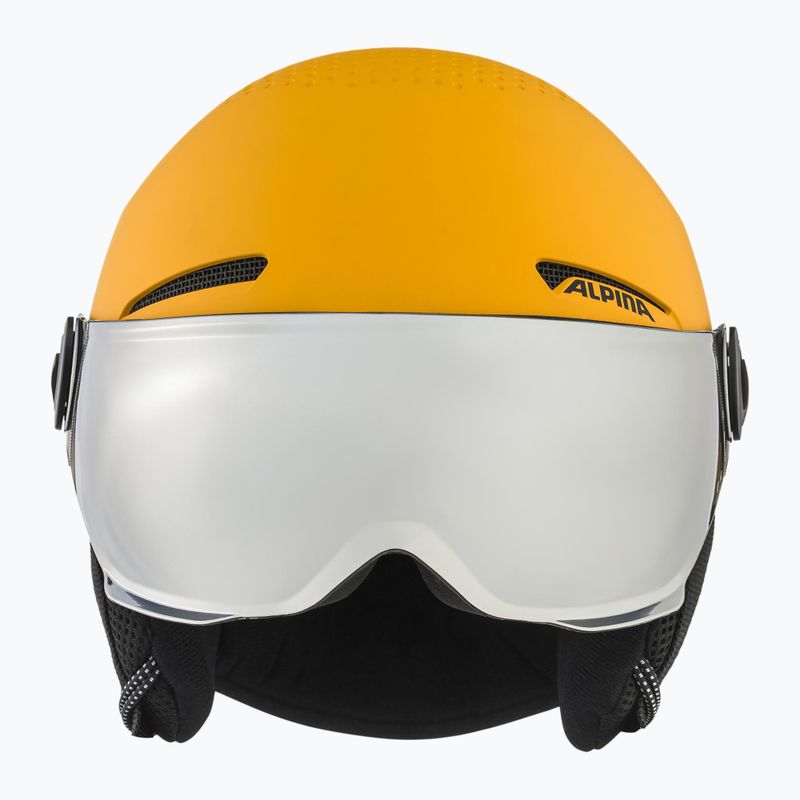 Vaikiškas slidinėjimo šalmas Alpina Zupo Visor Q-Lite burned/ yellow matt 2