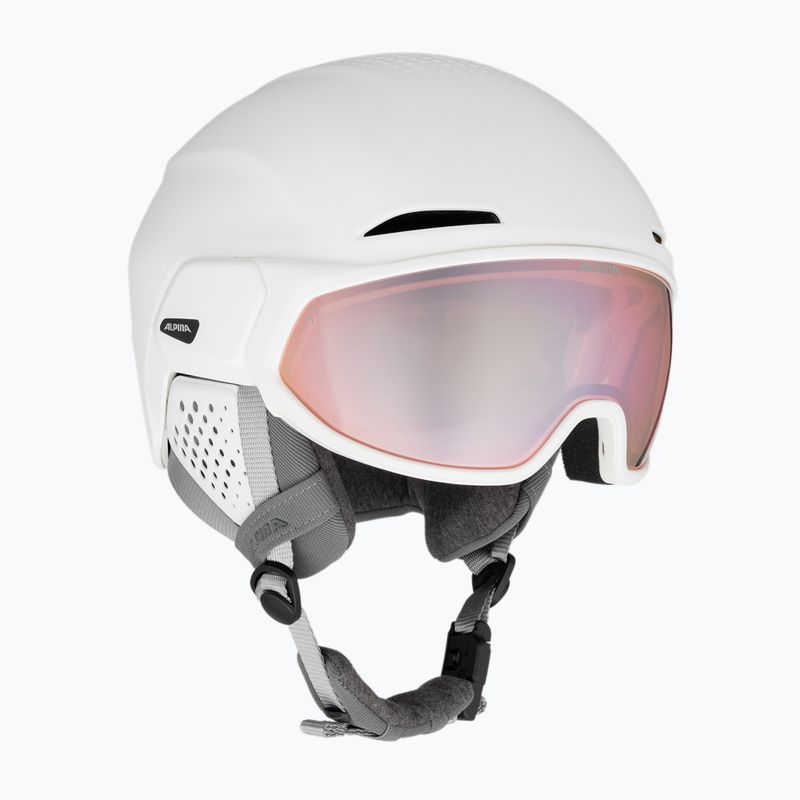 Slidinėjimo šalmas Alpina Oro QV Mips white matt/water pink