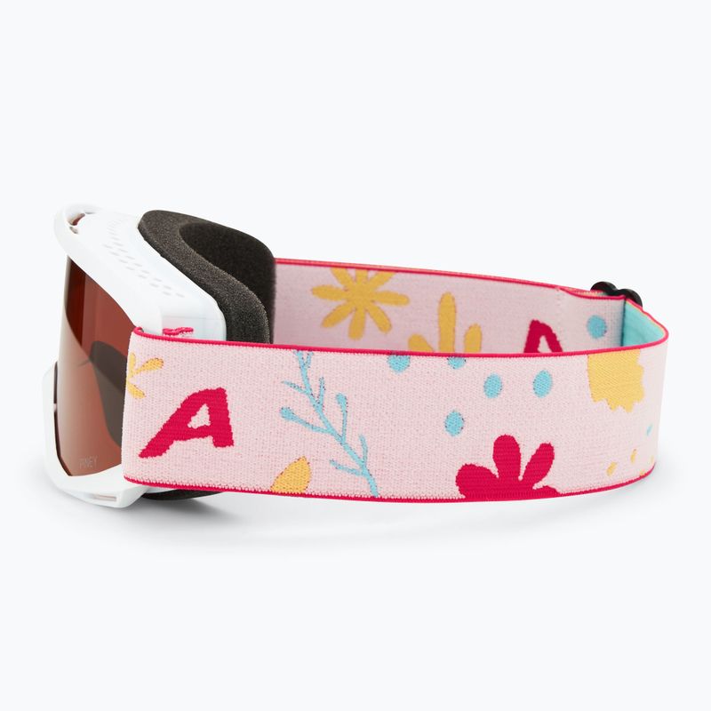 Vaikiški slidinėjimo akiniai Alpina Piney white/ flower matt/ orange 4