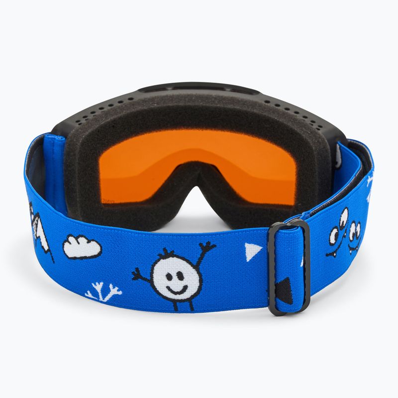 Vaikiški slidinėjimo akiniai Alpina Piney black/ blue matt/ orange 3
