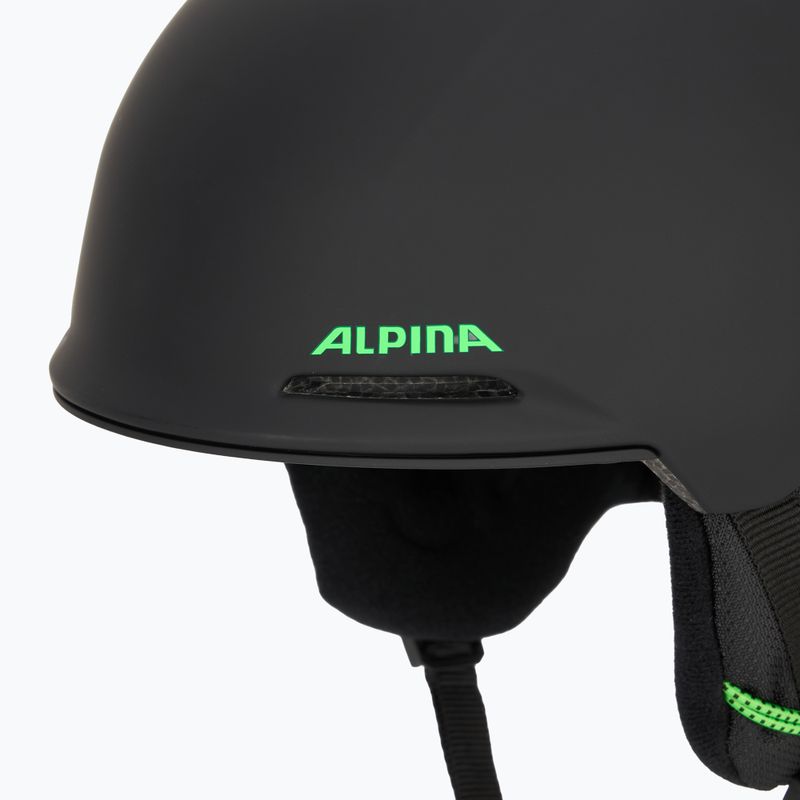 Vaikiškas slidinėjimo šalmas Alpina Brix black/ neon matt 7