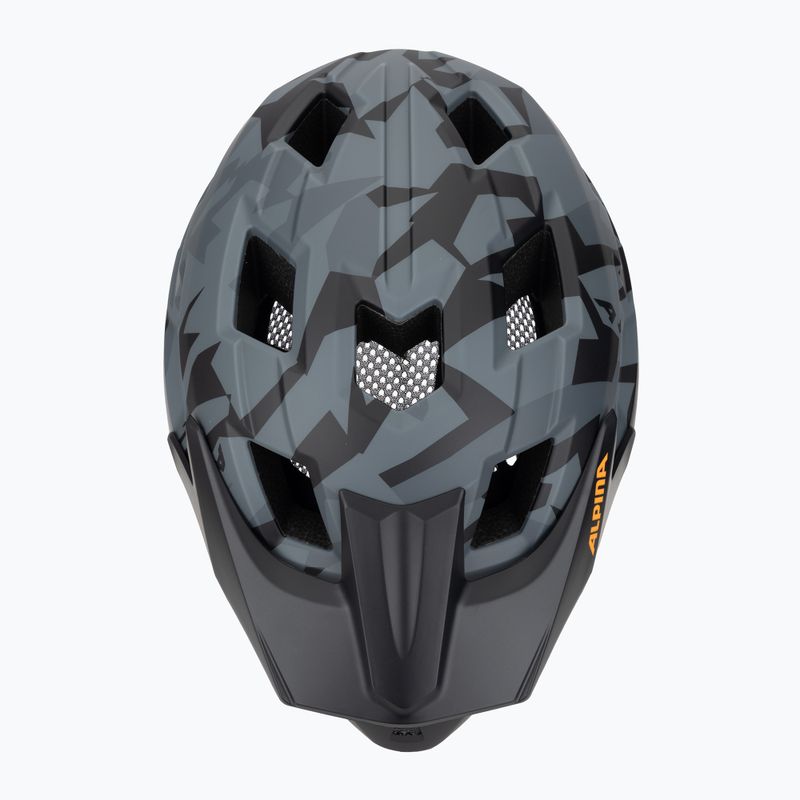 Vaikiškas dviračio šalmas Alpina Rupi black camo/orange matt 6