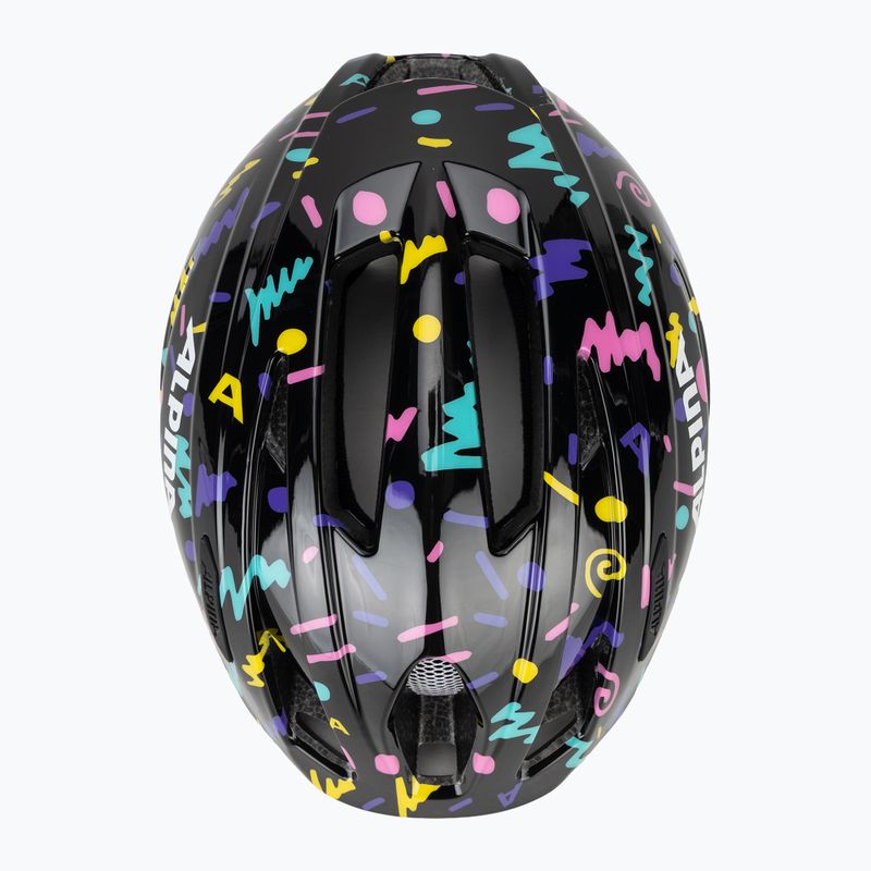 Vaikiškas dviratininko šalmas Alpina Pico black/confetti gloss 6
