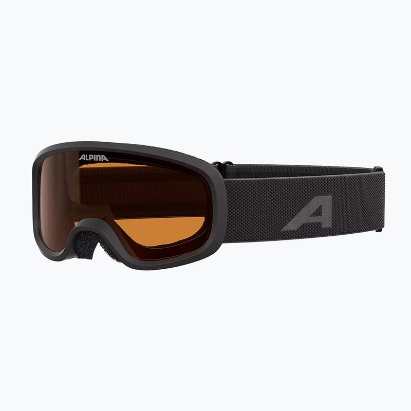 Vaikiški slidinėjimo akiniai Alpina Piney 2.0 black matte/orange
