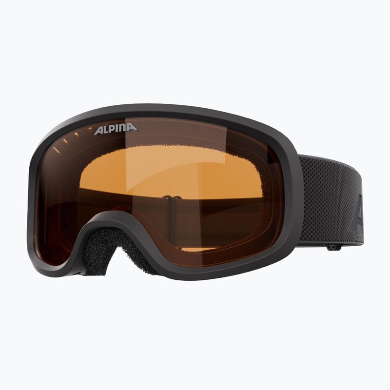 Vaikiški slidinėjimo akiniai Alpina Piney 2.0 black matte/orange 2