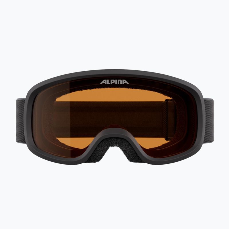 Vaikiški slidinėjimo akiniai Alpina Piney 2.0 black matte/orange 3