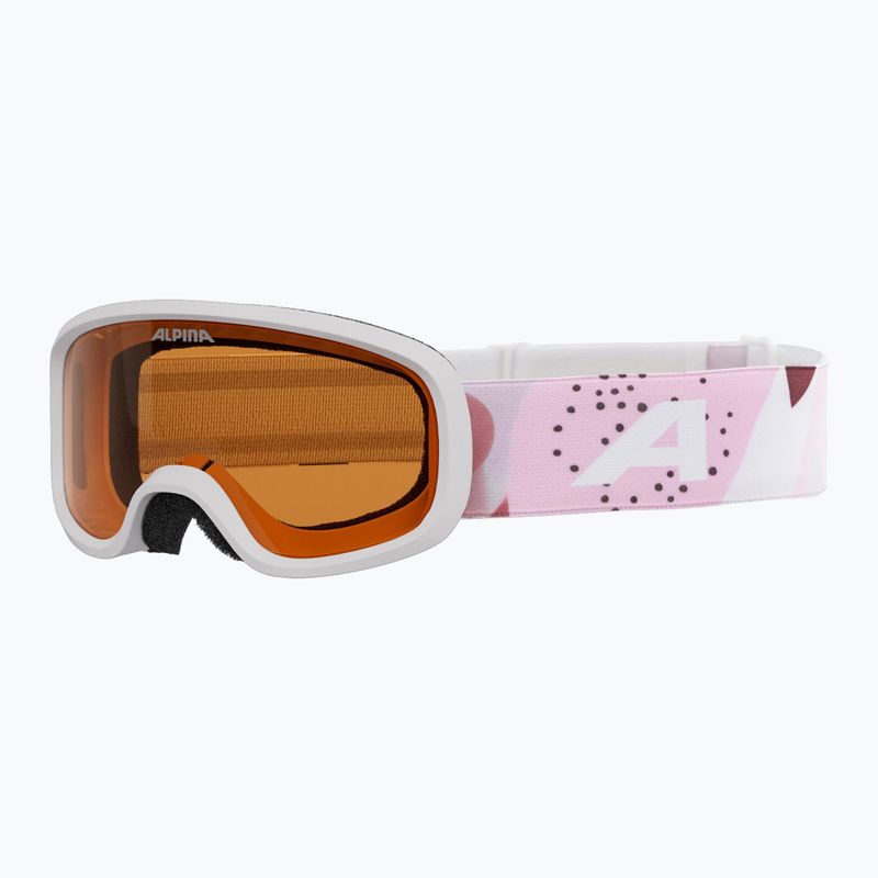 Vaikiški slidinėjimo akiniai Alpina Piney 2.0 white/rose matt/orange