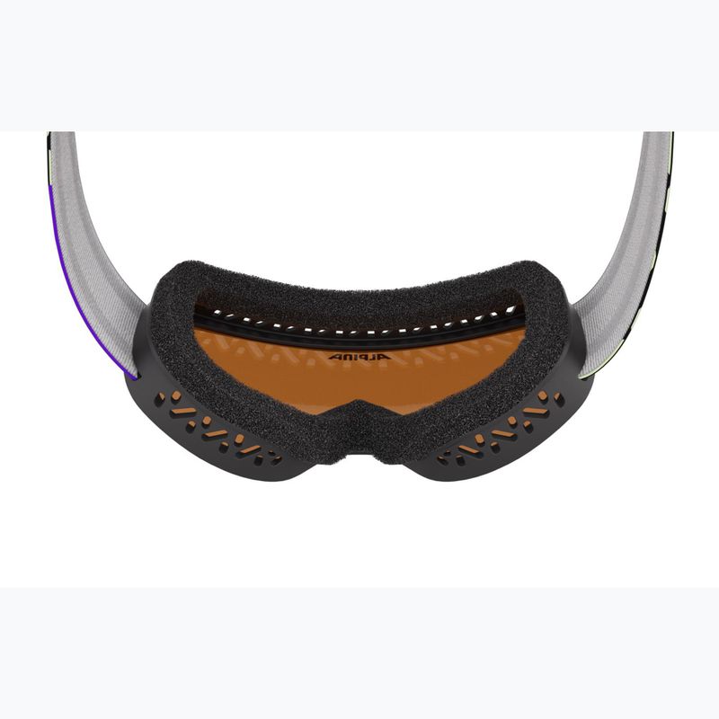 Vaikiški slidinėjimo akiniai Alpina Piney 2.0 sunny/lime matt/orange 6