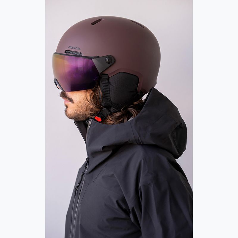 Snieglenčių šalmas Alpina Arber 2 Visor Q-Lite ox brown matt 6