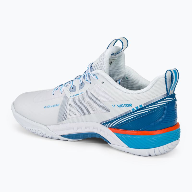 Vyriški badmintono batai VICTOR S82III AF white/myconos blue 3