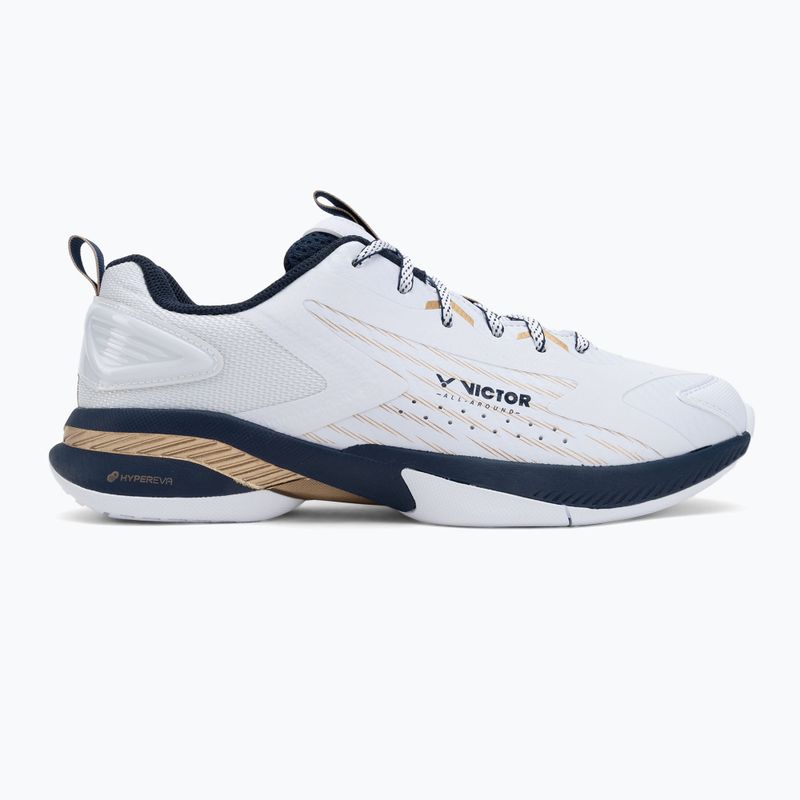 Vyriški badmintono batai VICTOR A970TD AX bright white/light gold 2