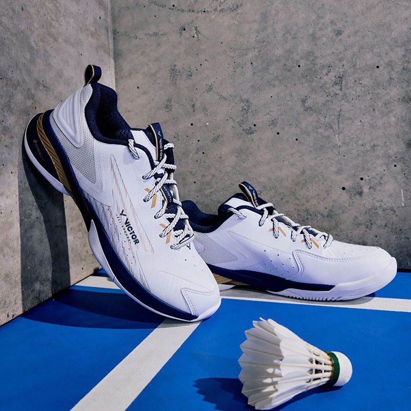 Vyriški badmintono batai VICTOR A970TD AX bright white/light gold 11