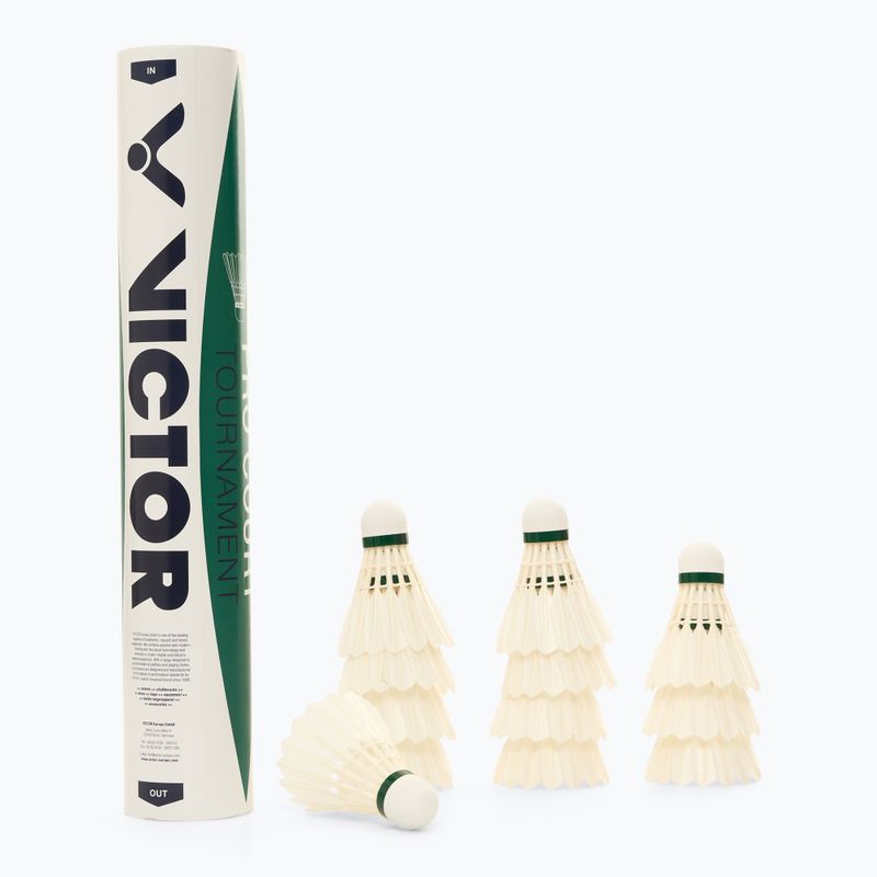 Badmintono skraidukai VICTOR Pro Court Tournament plunksniniai 12pcs