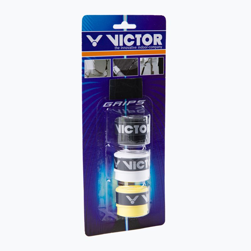 Badmintono raketės apvyniojimas VICTOR Overgrip Pro 3 vnt. juodas 171802