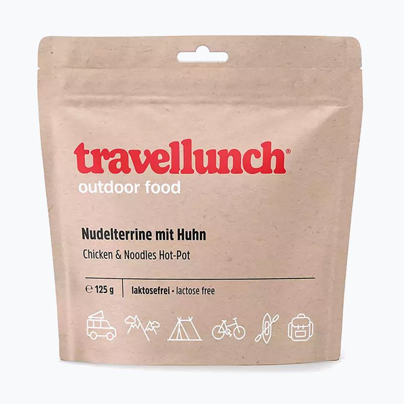 Liofilizuotas maistas travellunch Makaron z Kurczakiem Hot Pot Bez Laktozy 125 g