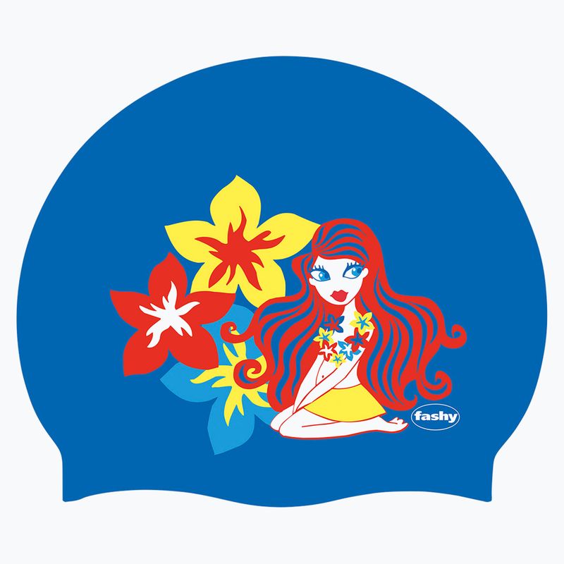 Vaikiška plaukimo kepuraitė Fashy 3047 Printed blue 2