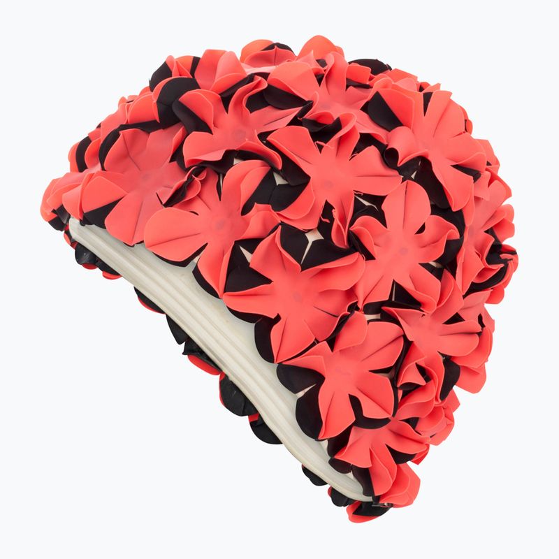 Moteriška plaukimo kepuraitė Fashy Flowers red / black 3