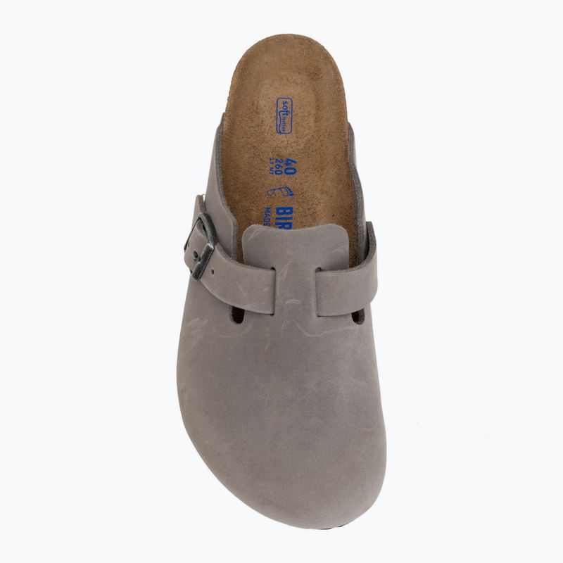 Šlepetės BIRKENSTOCK Boston Soft Footbed Oiled Leather Regular iron 5