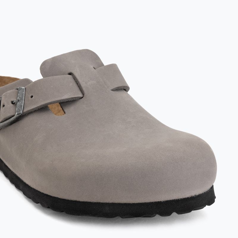 Šlepetės BIRKENSTOCK Boston Soft Footbed Oiled Leather Regular iron 7