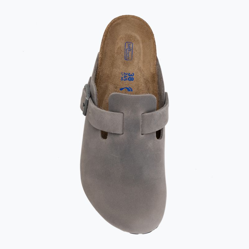 Šlepetės BIRKENSTOCK Boston Soft Footbed Oiled Leather Narrow iron 5