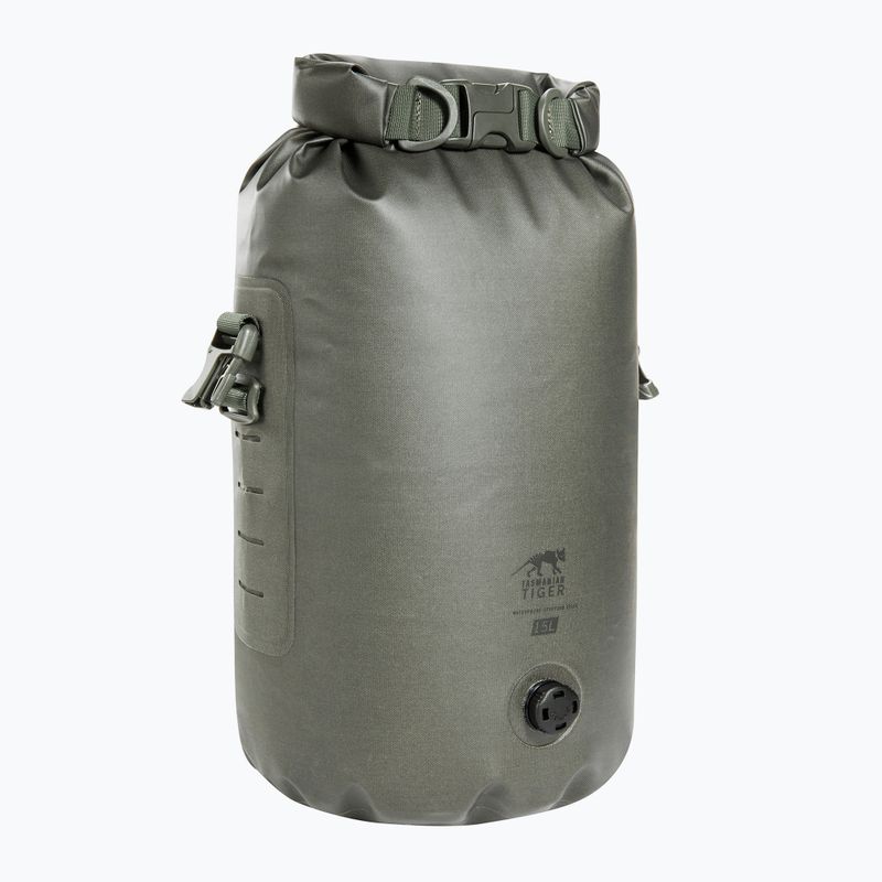 Vandeniui atsparus maišas Tasmanian Tiger Stuffbag WPV 15 l stone grey olive 2