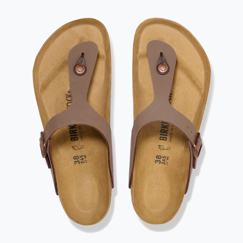 Šlepetės per pirštą BIRKENSTOCK Gizeh Birkibuc mocca 3