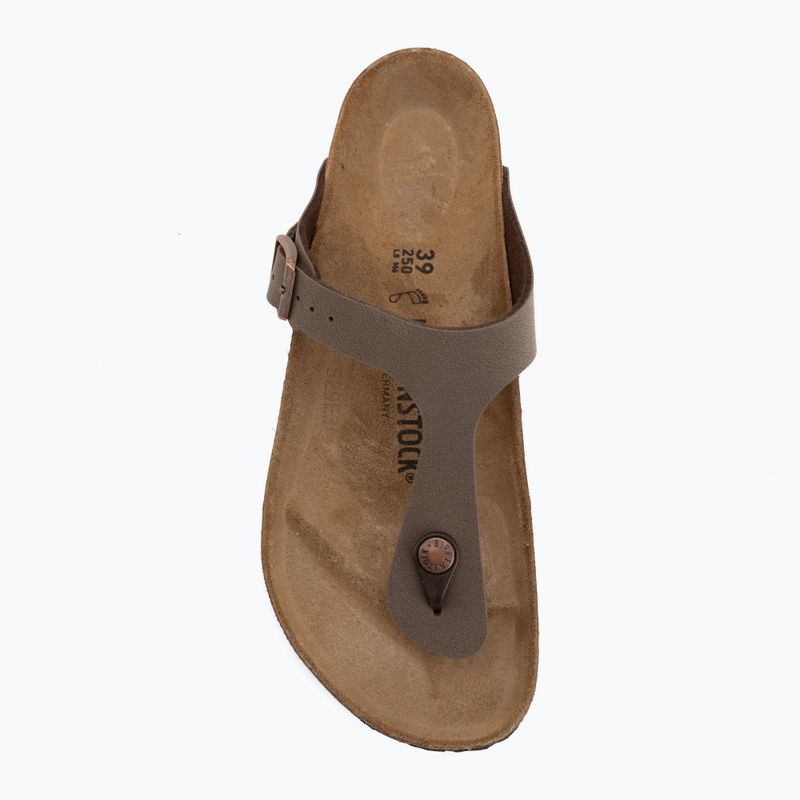 Šlepetės per pirštą BIRKENSTOCK Gizeh Birkibuc mocca 5