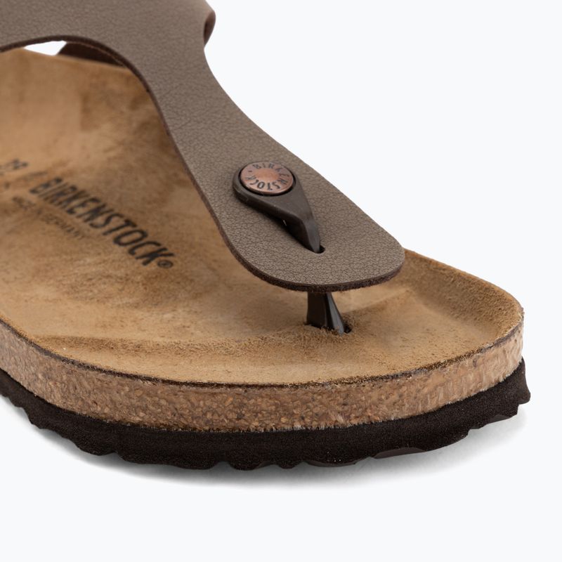 Šlepetės per pirštą BIRKENSTOCK Gizeh Birkibuc mocca 7