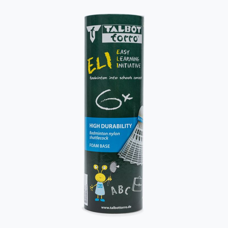 Badmintono skraidukai Talbot-Torro Eli 6 vnt. white