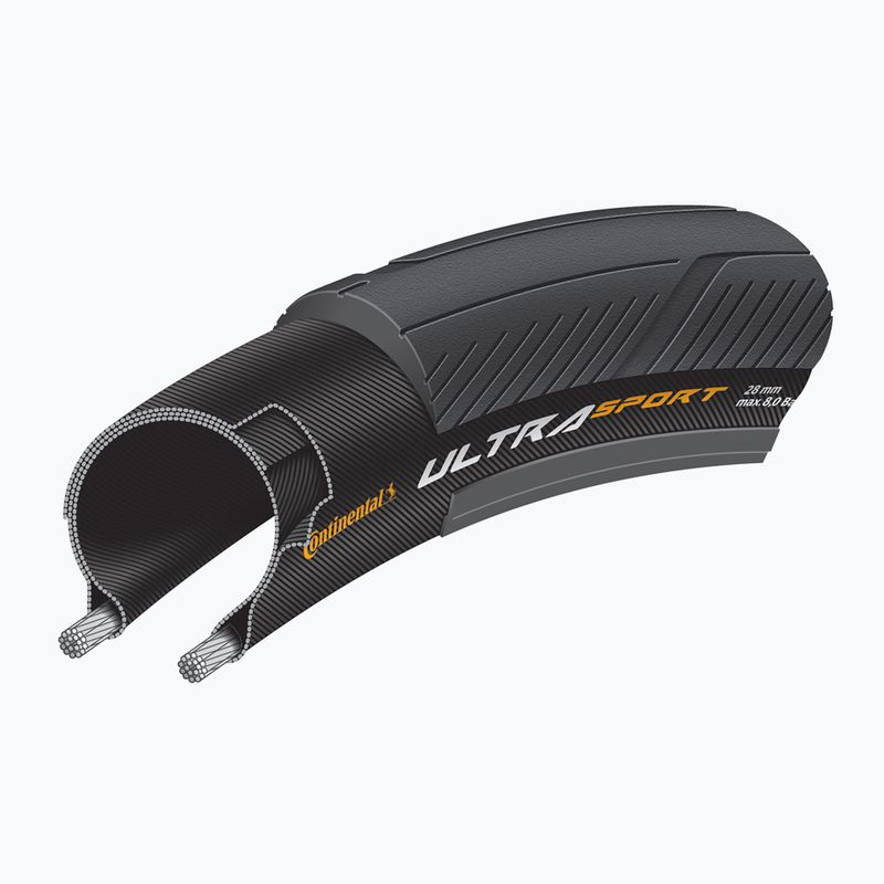 Dviračio padanga Continental Ultra Sport III 700 x 28C black 5