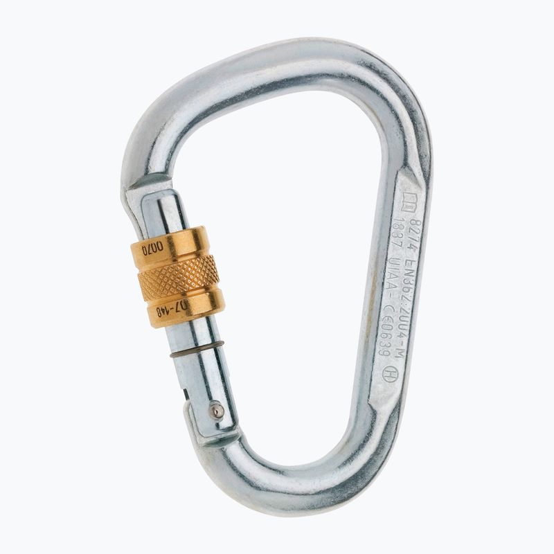 Laipiojimo karabinas EDELRID Steel HMS Screw silver