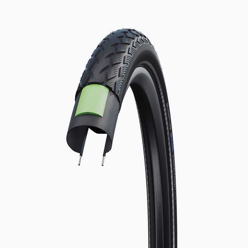SCHWALBE Marathon Green Guard Addix wire black reflex dviračio padanga 3