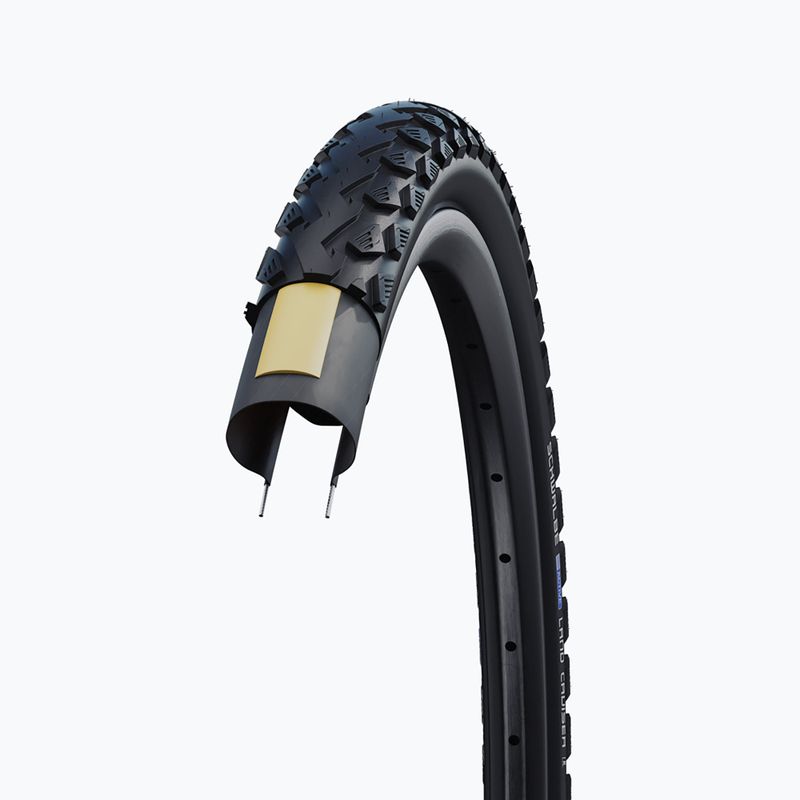 SCHWALBE Land Cruiser K-Guard SBC vielinė juoda dviračio padanga 6