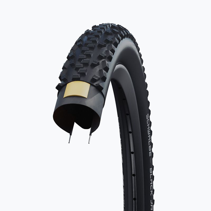 SCHWALBE dviračio padanga Black Jack K-Guard Black N Roll juoda viela 6