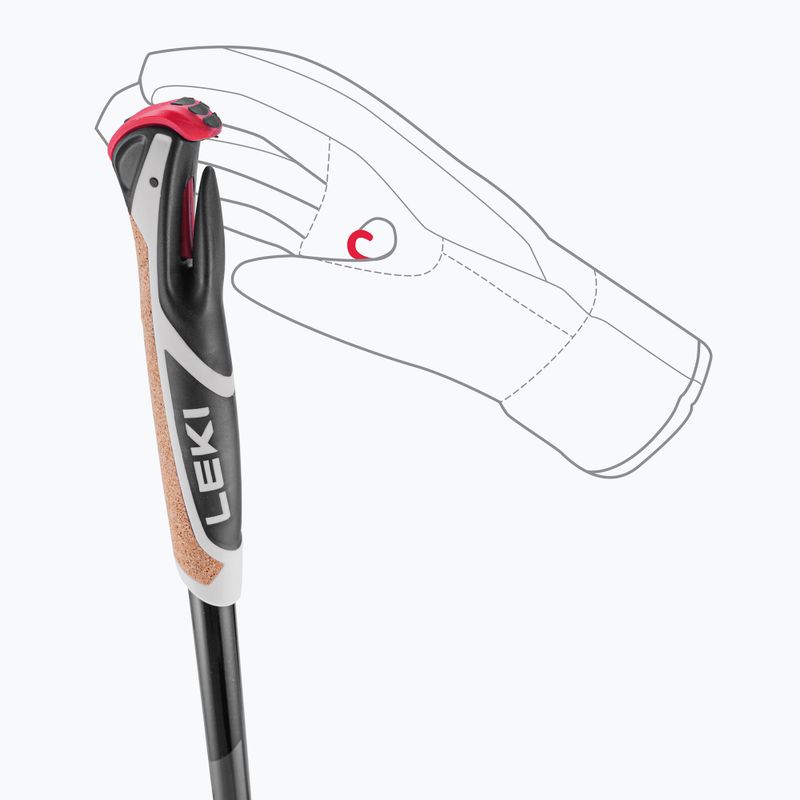 Bėgimo slidžių lazdos LEKI XTA 5.5 black/white/neon yellow 6