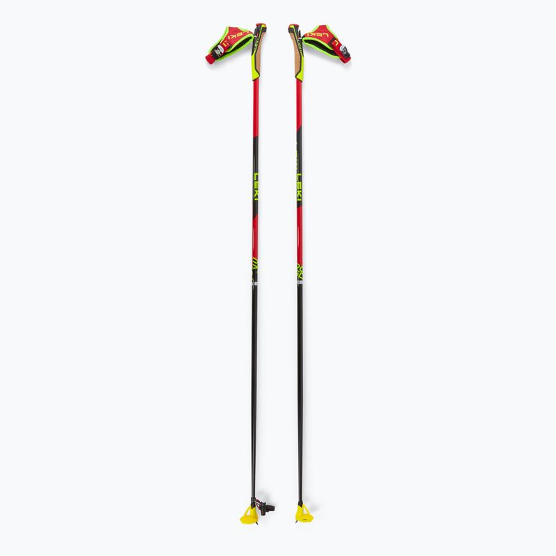 Lygumų slidinėjimo lazdos LEKI PRC 750 bright red/ neon yellow/ black