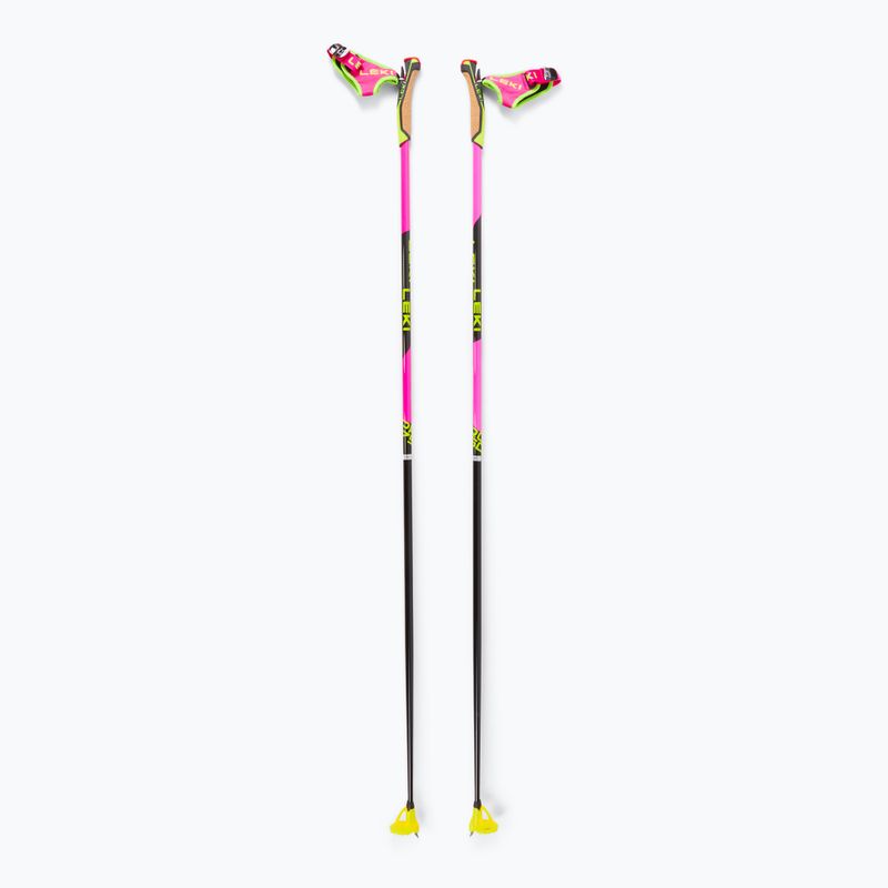 Lygumų slidinėjimo lazdos LEKI PRC 750 neon pink/ neon yellow/ black