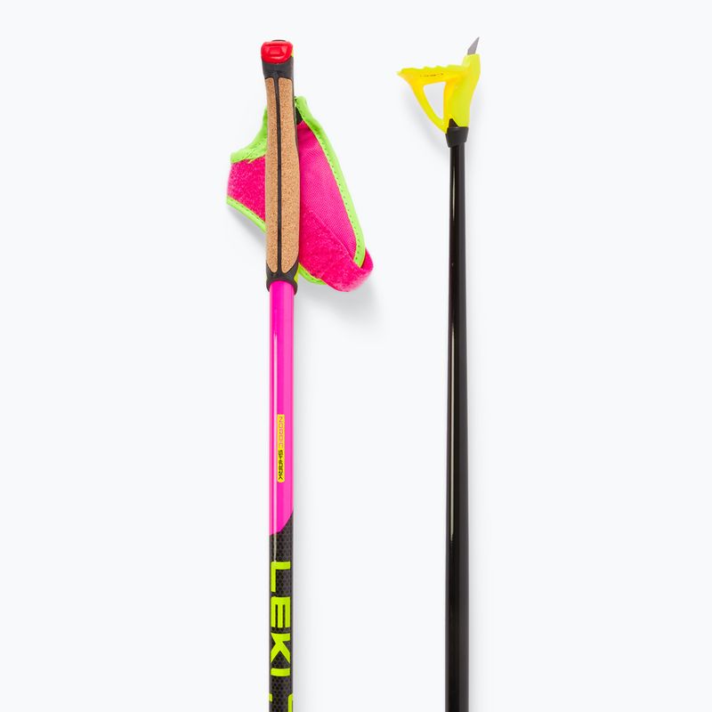 Lygumų slidinėjimo lazdos LEKI PRC 750 neon pink/ neon yellow/ black 3