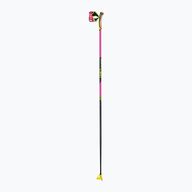 Lygumų slidinėjimo lazdos LEKI PRC 750 neon pink/ neon yellow/ black