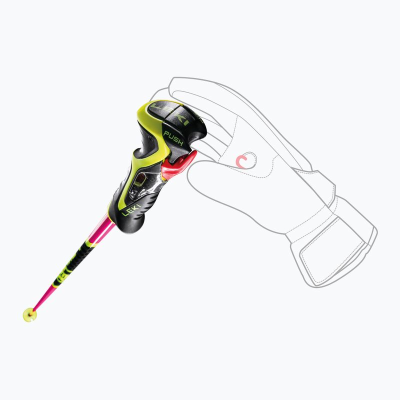 Slidinėjimo lazdos LEKI WCR TBS SL 3D neon pink/black/neon yellow 6