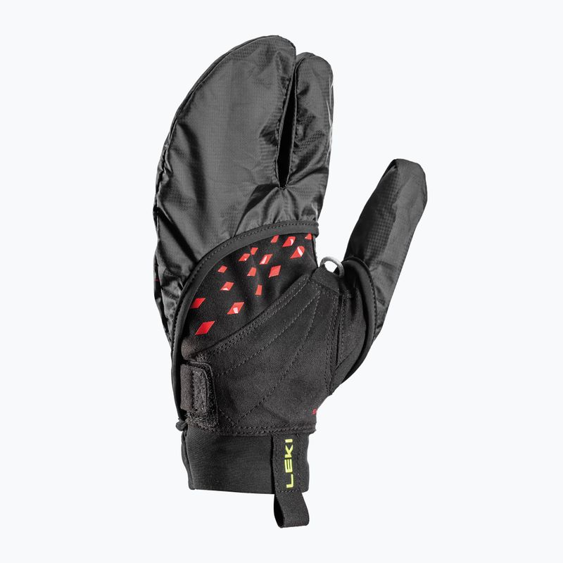 Šiaurietiško ėjimo pirštinės LEKI Ultra Trail Storm Shark black/red/neonyellow 4